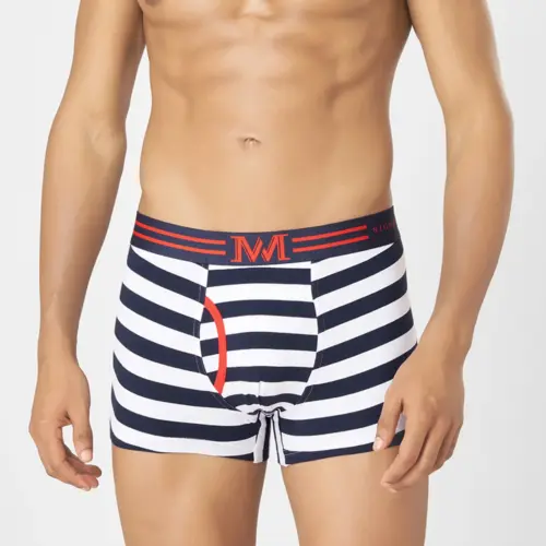 Men's Striped Trunks in Cotton Blend with Stretch Fit, Cool Touch, Ultra Soft Waistband for All-Day Comfort