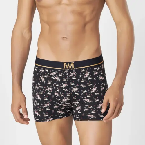 Men's Printed Trunks in Tencel & Spandex Blend with Stretch Fit Cool Touch and Ultra Soft Waistband