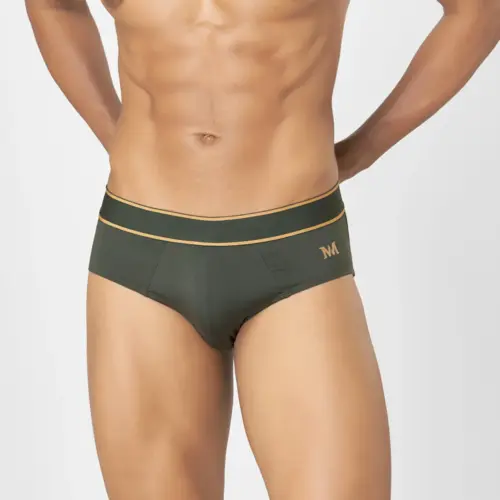 Men's Solid Briefs in Polyester & Spandex Blend with Stretch Fit Cool Touch and Ultra Soft Waistband