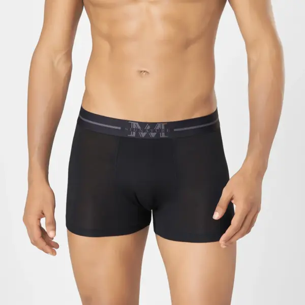 Men's Solid Trunks in Modal & Spandex Blend with  Stretch Fit Cool Touch and Ultra Soft Waistband