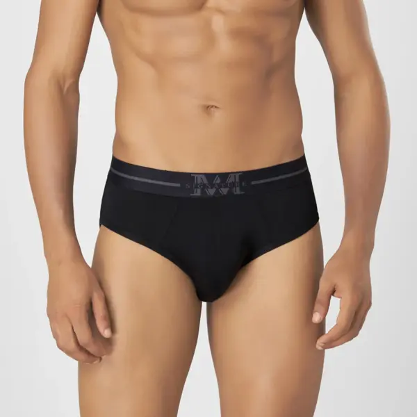 Men's Solid Briefs in Modal & Spandex Blend with  Stretch Fit Cool Touch and Ultra Soft Waistband