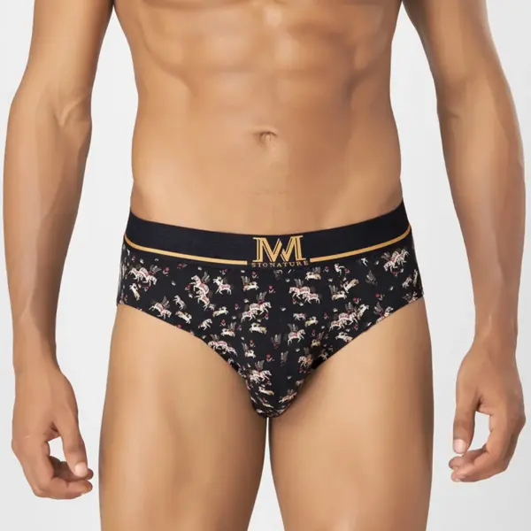 Men's Printed Briefs in Tencel & Spandex Blend with Stretch Fit Cool Touch  and Ultra Soft Waistband