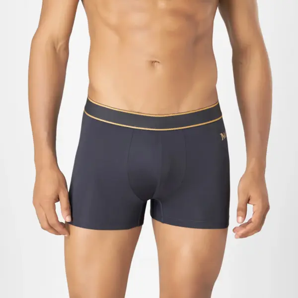 Men's Solid Trunks in Polyester & Spandex Blend with Stretch Fit Cool Touch and Ultra Soft Waistband