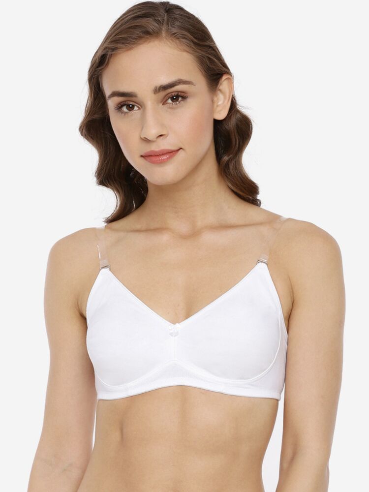 Women's Soft Cup Bras in Cotton Rich Fabric With Medium Coverage Non Padded with Invisible Side Support