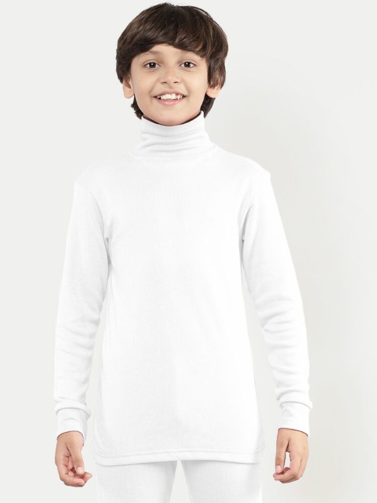 Cotton Rich Interlock Brushed Hi-Neck Thermal T-Shirt For All-Day Warmth