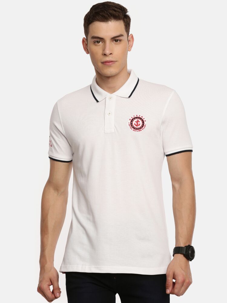 Macroman M-Series Men’s Premium Fashion Pique Polo T-Shirt in Cotton Rich Pique Fabric, Collared Neck Half Sleeve Style