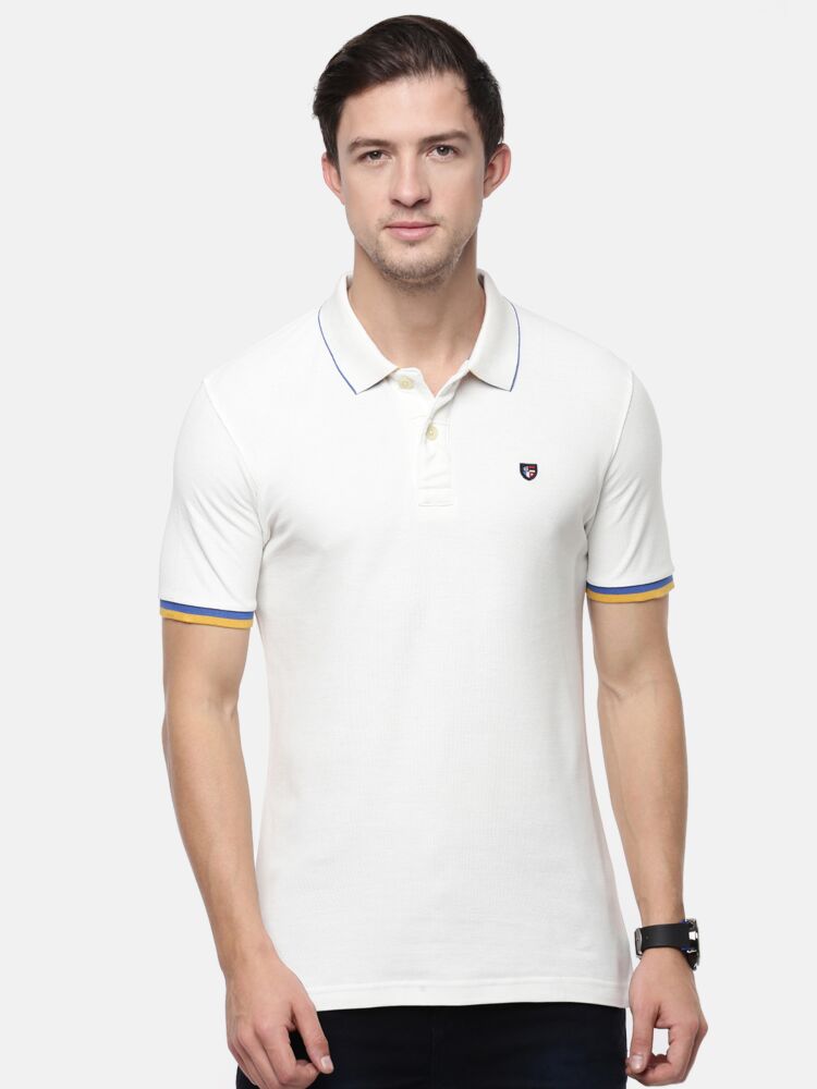 Macroman M-Series Men’s Fashion Pique Polo T-Shirt in Cotton Rich Pique Fabric, Collared Neck Half Sleeve Style