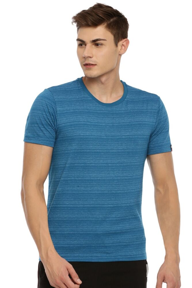 Men’s T-shirts Cotton-Rich Crew Neck Athleisure Wear with Anti-Sag Collar, Relaxed Fit and Everyday Wearability