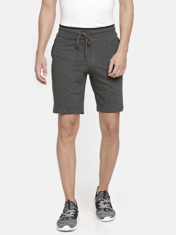 Men's Regular Fit Shorts in Cotton Rich Fabric Ribbed Waistband with Side & Back Pockets for Modern and Sporty look