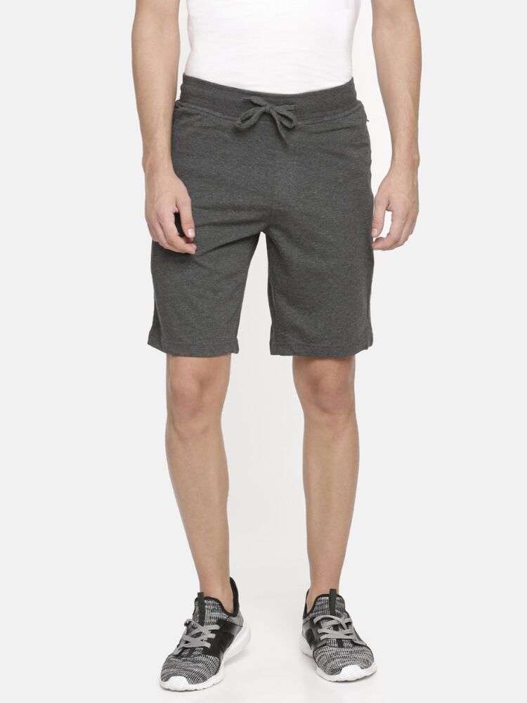 Men's Shorts in Cotton Rich Fabric with Contrast Panel and Broad Waistband for Active Lifestyle Comfort