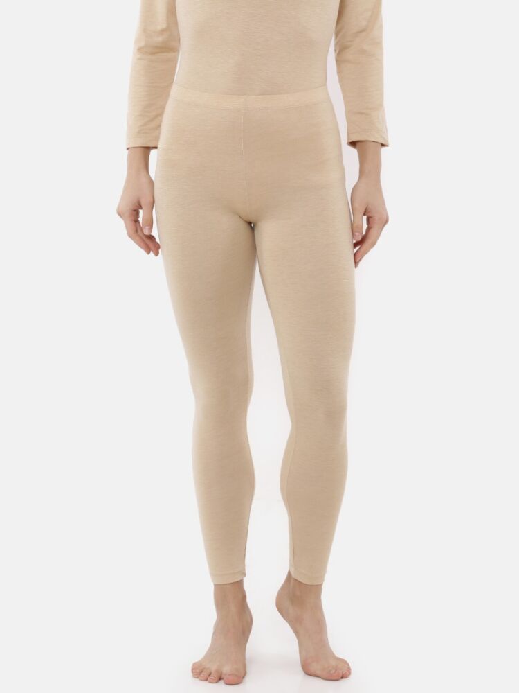Women's Thermal Leggings in Miyabi Cotton Poly spandex with Warmth Retaining and Mositure Wicking Properties