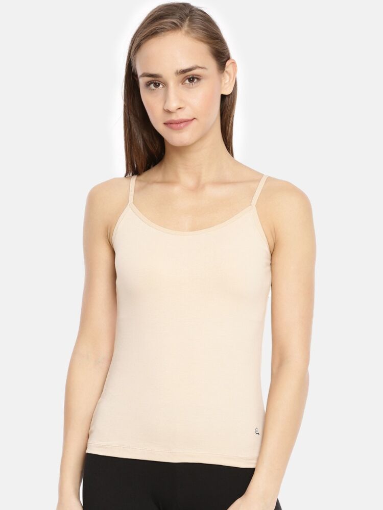 Women's Camisole, Cotton Rich fabric with Slim Adjustable Straps for Perfect Fit