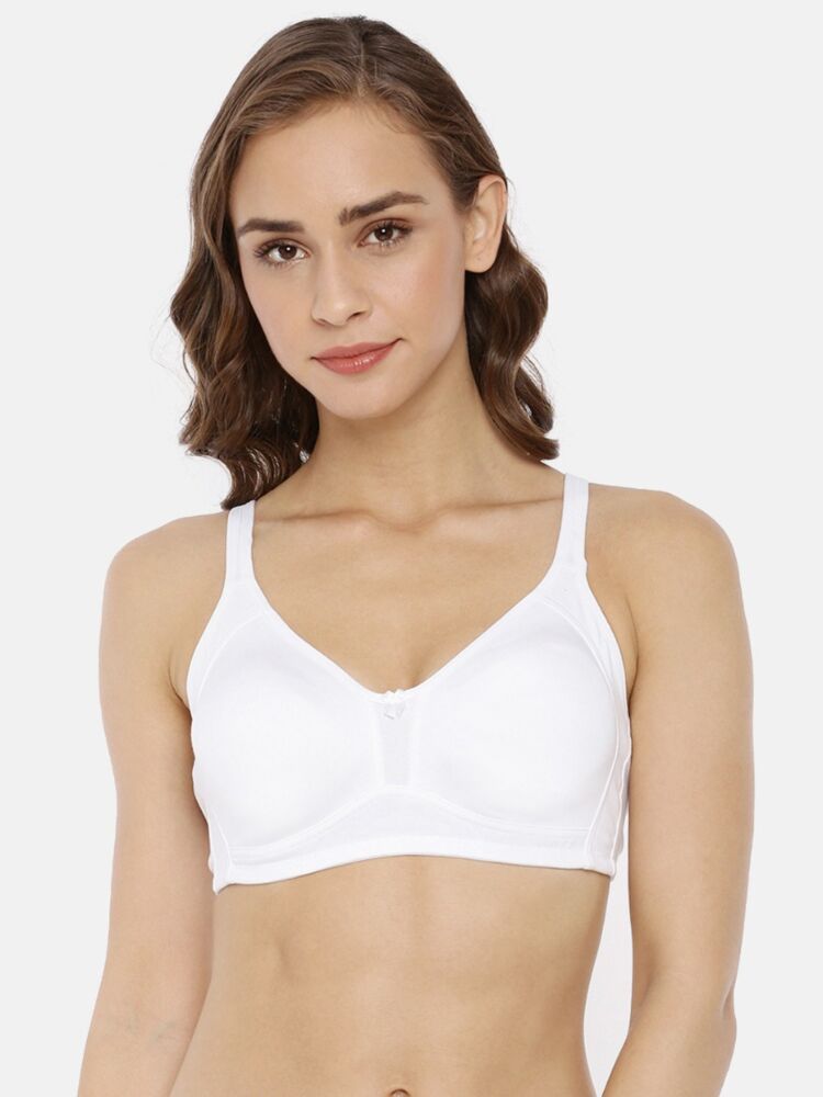 Women's Bra, wire free cotton fabric with Side Support Panels for All-Day Comfort and Shape