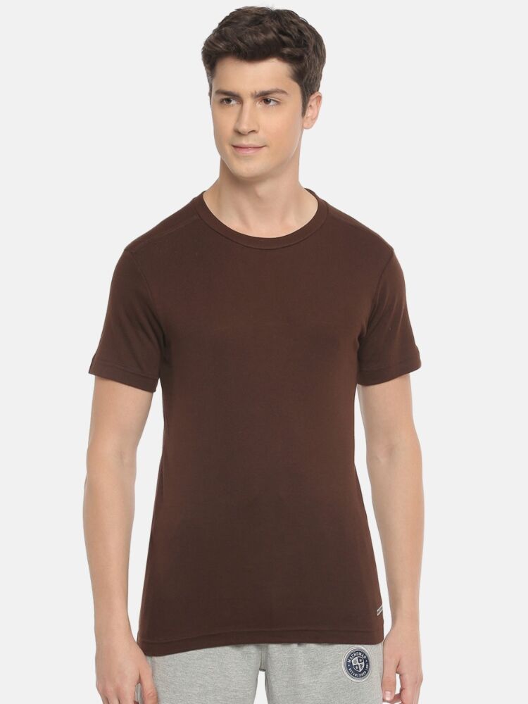 Men’s Undershirts in Combed Cotton Fabric with R-Neck, Ultra- Modern Fit Athleisure Wear for Lounge, Leisure, and Sports