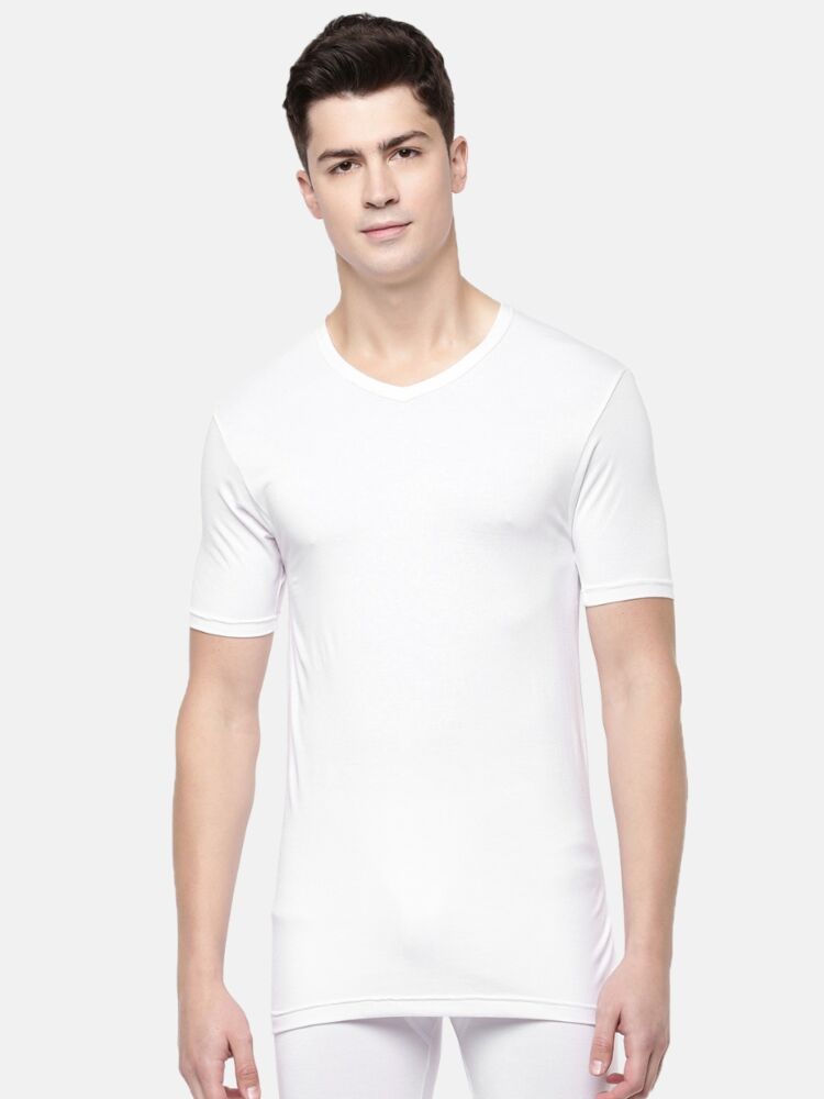 Men's Thermal Uppers Miyabi Cotton Poly spandex Half Sleeves V- Neck with Moisture Wicking Properties