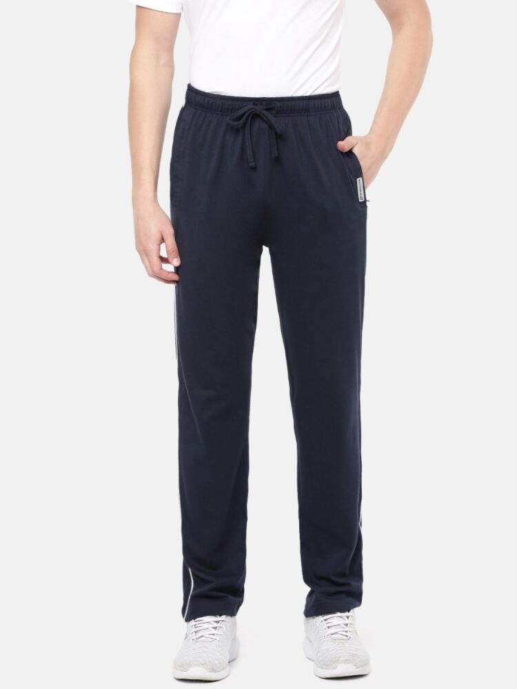 Men's Lounge Pants in Cotton Rich Fabric Durable Elastic Waistband with Zipper Pockets, for Modern and Sporty look
