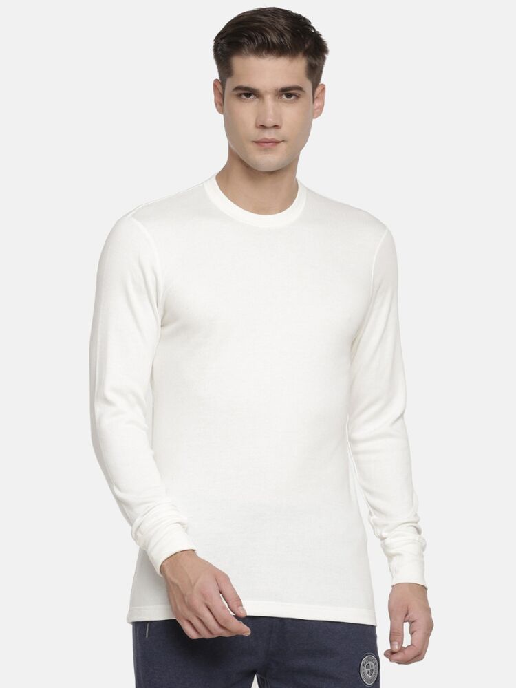 Men's Thermal Uppers Viscose Cotton Blend Full Sleeves Crew Neck and Satin-Soft Smoothness