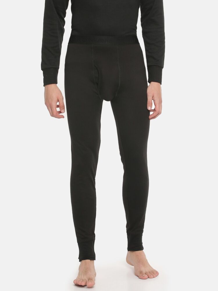 Men's Thermal Trousers Ultra-Soft Cotton Rich Fabric in Outer Elastic Full Length  with Stay Warm Tech