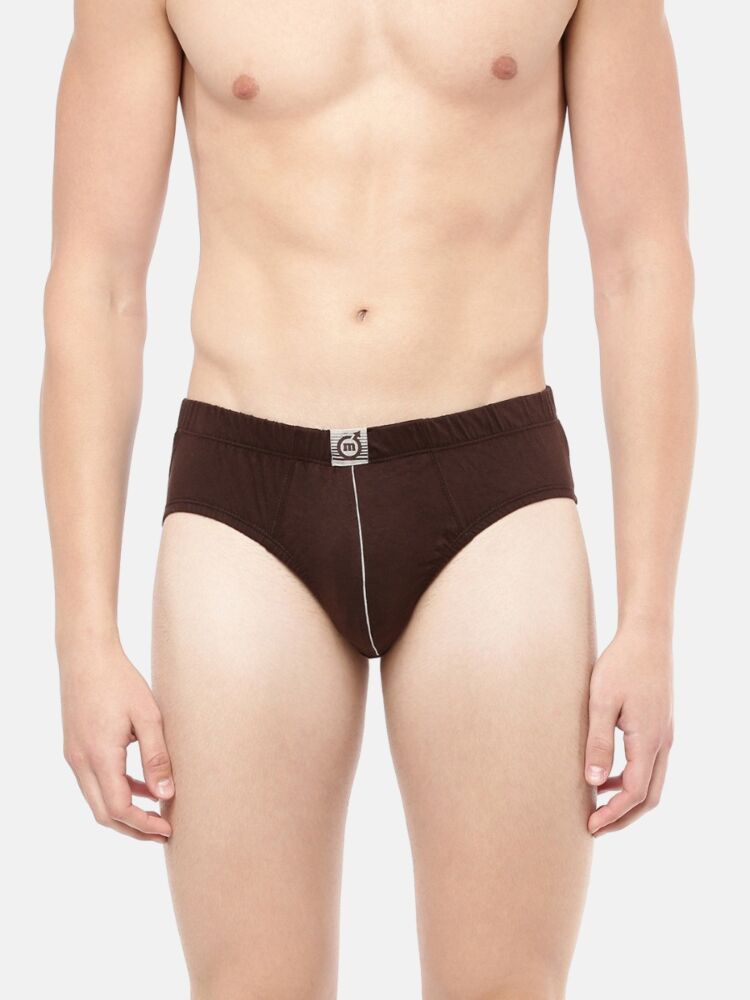 Men's Brief in Premium Compact Cotton with Classic Fit and Double Layered Pouch for Enhanced Support 