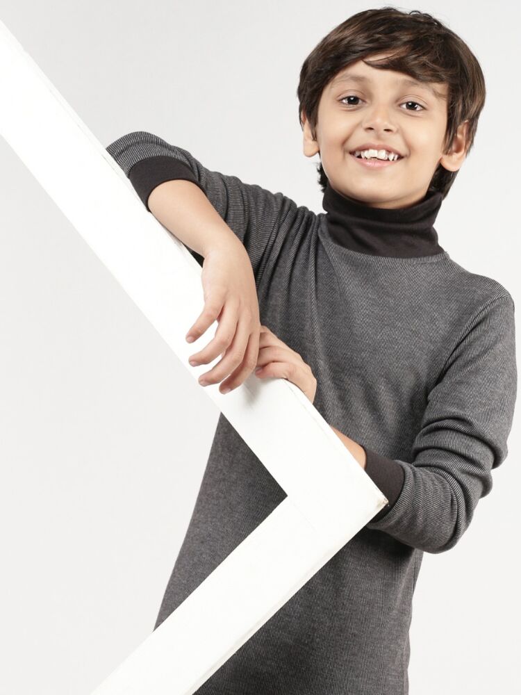 Cotton Viscose Blend Double Knit Hi-Neck Thermal T-Shirt For Superior Warmth