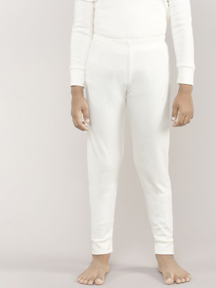 Cotton Viscose Blend Double Knit Thermal Long Pants For Cozy Warmth