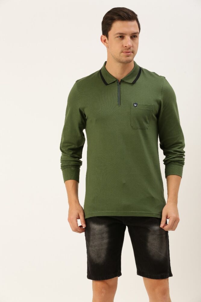 Macroman M-Series Men’s Stretch Pique Fashion Polo T-Shirt (With Pocket) in 95% Cotton 5% Lycra Pique Fabric, Full Sleeve Style