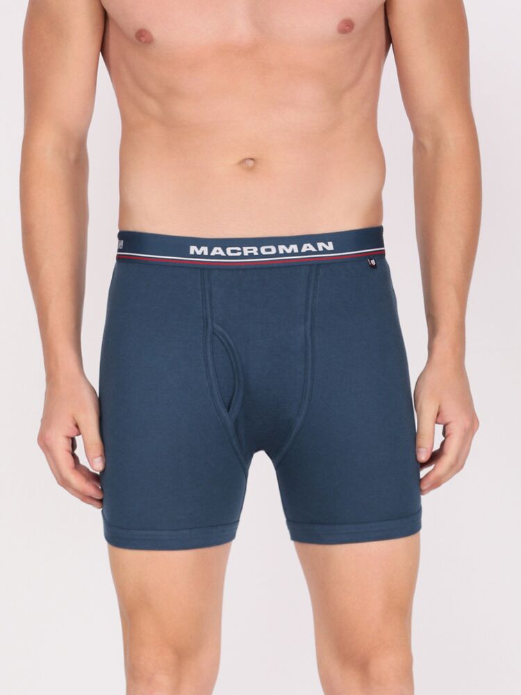Men's Long Trunks in Pure Cotton Fabric Double Layered Pouch Stretchable Waistband and Comfortable Grip