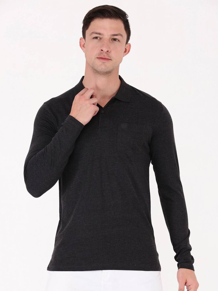 Smartz Basics Full Sleeve Polo T-Shirt