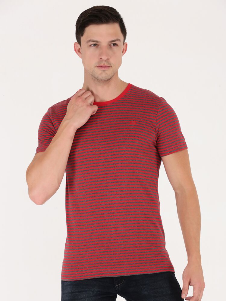 Macroman M-Series Men’s Smartz Basics Crew Neck T-Shirt inCotton Rich Single Jersey Fabric, Crew Neck Style