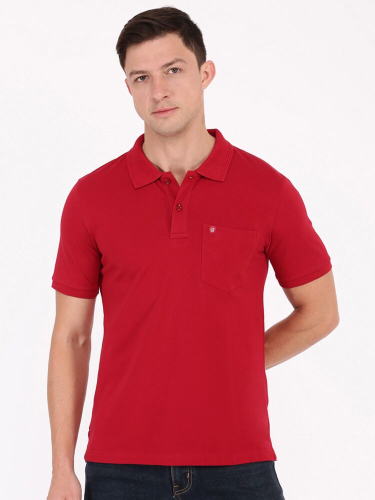 Macroman M-Series Men’s Smartz Basics Pique Polo T-Shirt With Pocket in Cotton Rich Pique Fabric, Half Sleeve Style