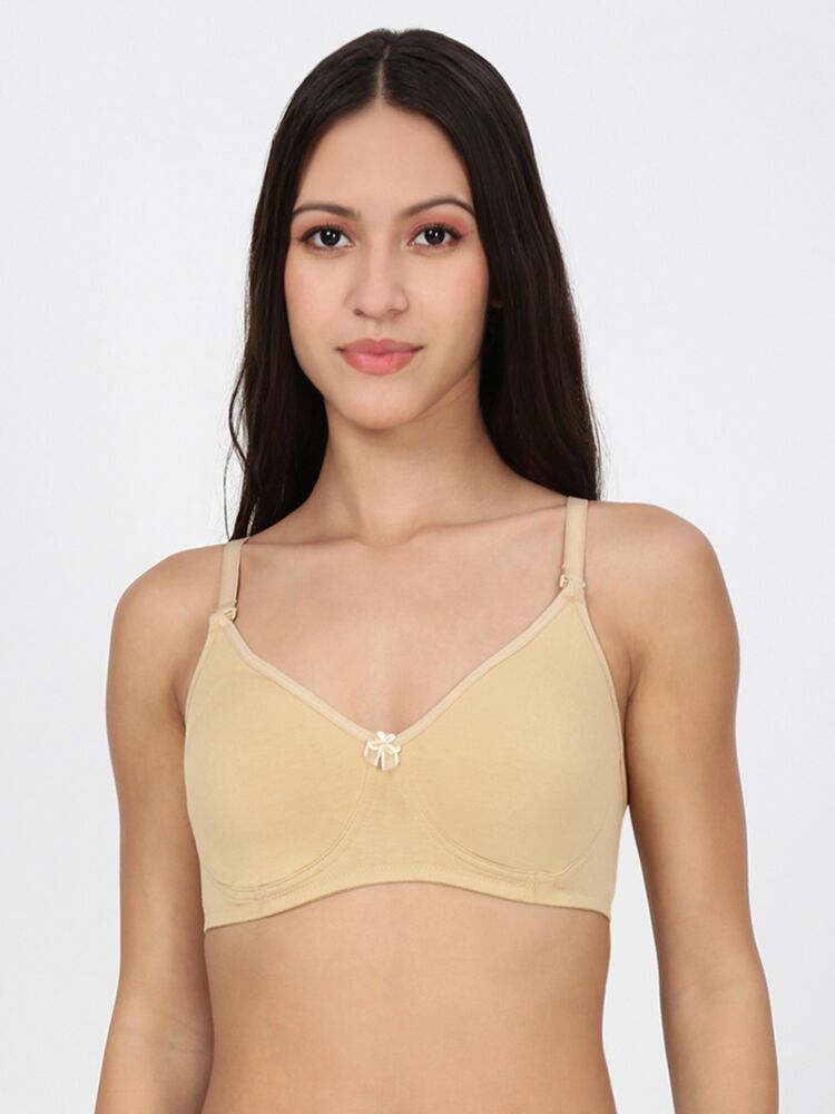 Women's Shaper Bras in Cotton Poly Stretch Fabric with Moulded Cups and Medium Coverage