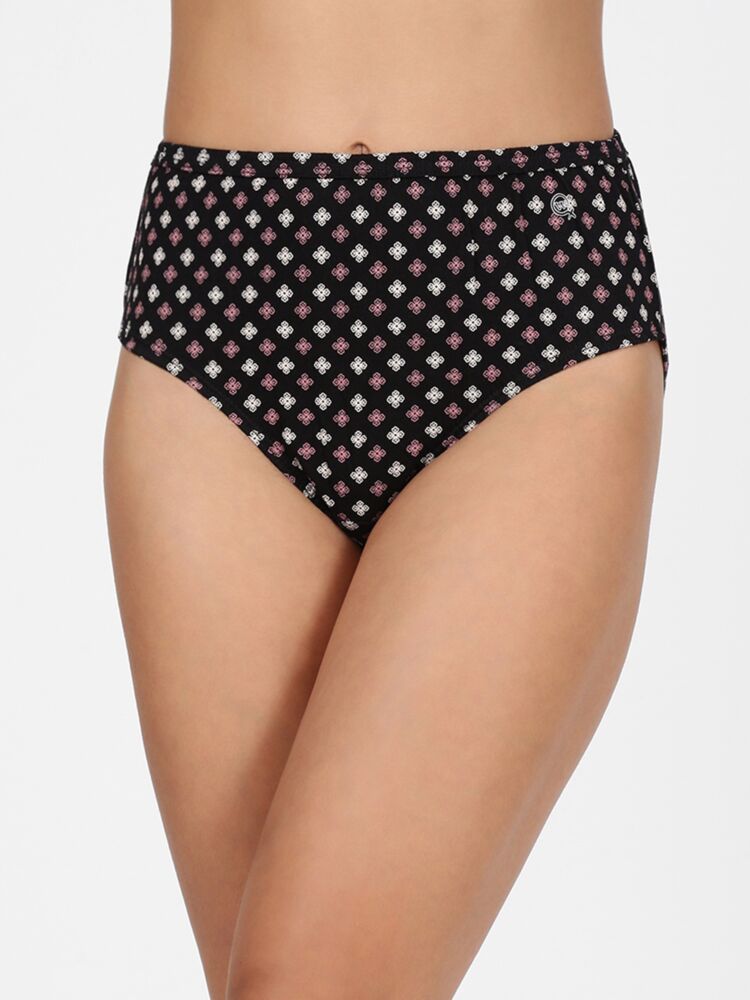 Women's Printed Hipster Panties in Pure Cotton Fabric with Inner Elastic and High Rise Fit (3 PC Pack)