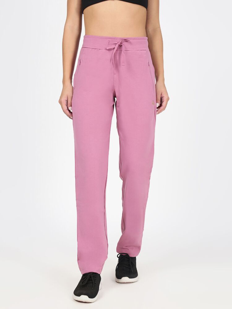 Women's Stretchable Pants in Cotton Stretch Fabric With Comfortable Waistband Front Pockets with Zip and Drawstrings