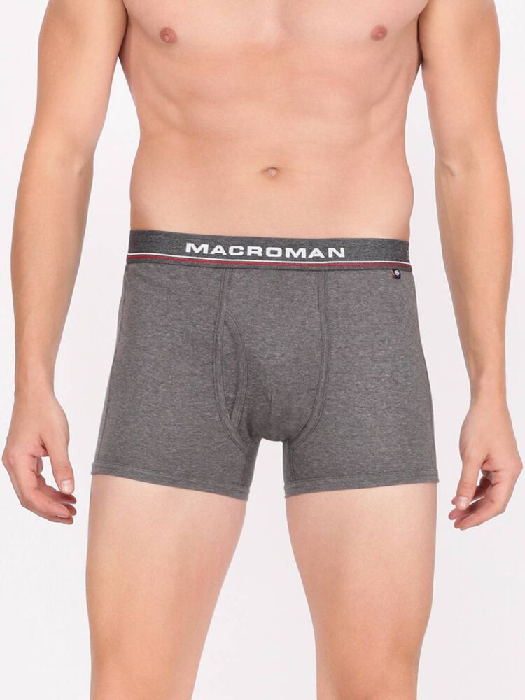 Men's Mini Trunks in Compact Cotton Fabric Double Layered Pouch and Stretchable Waistband (Pack Of 2)