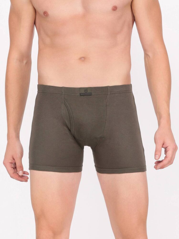Men's Trunk in Premium Compact Cotton Rib with Body-Hugging Fit and Long Pouch for Maximum Support and All-Day Freshness
