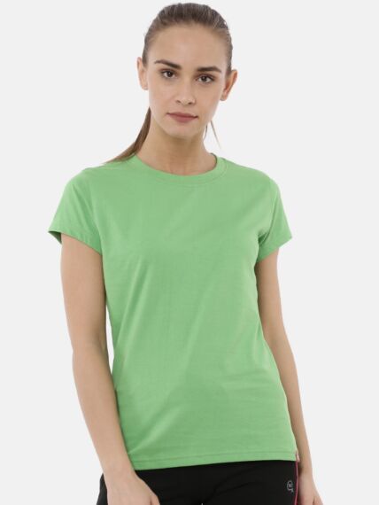 Women's Round Neck Half Sleeves Tees in Cotton Rich Fabric for Superior Sportswear Comfort