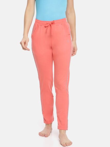 Women's Pants, Cotton Rich Fabric with Contrast Piping and Broad Drawstring Waistband for Active or Lounge Wear