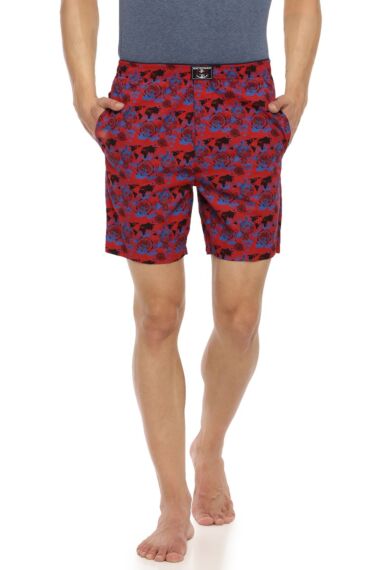 Men's Shorts in Combed Cotton Fabric Stretchable Waistband with  Dual and Back Pockets (Color & Print May Vary)