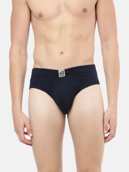 Men's Briefs in Compact Cotton Fabric With Long Pouch and Anti-Microbial Finish