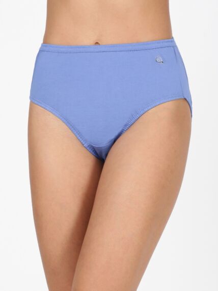 Women's Solid Hipster Panties in Pure Cotton Fabric with Inner Elastic and High Rise Fit (3 PC Pack)
