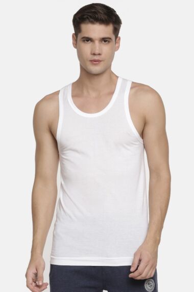 Men's Seamless Vests Compact Cotton Round Neck Design for Classic Fit and Superior Comfort (Pack of 2)