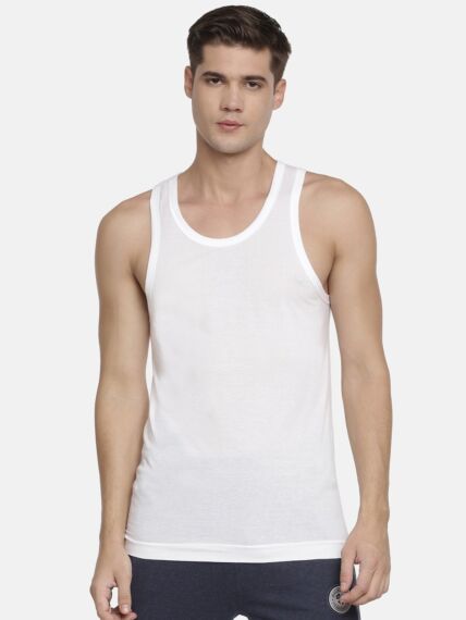 Men's Vests Compact Cotton Round Neck Design for Comfortable Classic Fit and Superior Stretch (Pack Of 2)